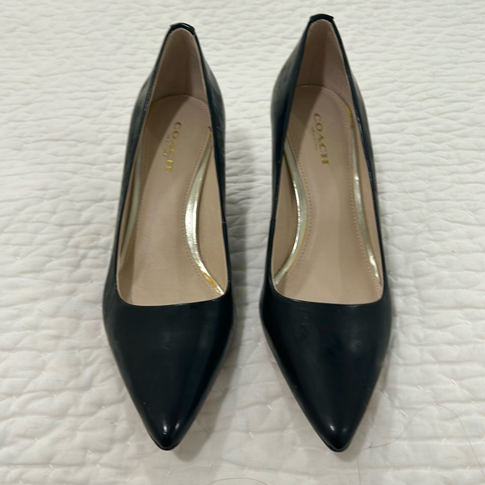 Coach black pumps, size 5.5B. Like new